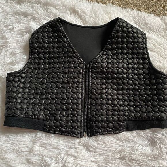 Revolution Dancewear 4 Piece Costume Black Vest Red Top Animal Print Pants Tie - Picture 3 of 16